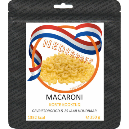 Macaroni 10 porties, 25 jaar houdbaar gevriesdroogd noodrantsoen - Afbeelding 3