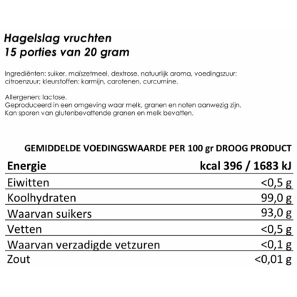Vruchtenhagelslag | 15 porties | 25jr houdbaar noodrantsoen voor noodpakket - Afbeelding 2