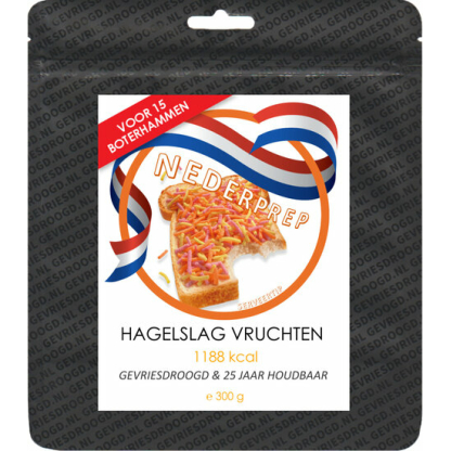 Vruchtenhagelslag | 15 porties | 25jr houdbaar noodrantsoen voor noodpakket - Afbeelding 3