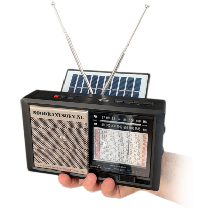 #1 luxe noodradio + wereldontvanger + mega zonnepaneel + lamp + MP3 + bluetooth - Afbeelding 3