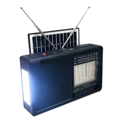 #1 luxe noodradio XL met wereldontvanger, mega zonnepaneel, lamp, MP3 & bluetooth