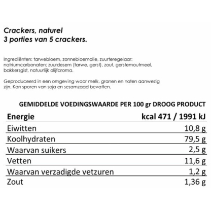 Mini crackers | 25jr houdbaar noodrantsoen voor noodpakket - Afbeelding 2