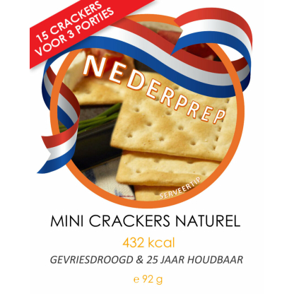 Mini crackers | 25jr houdbaar noodrantsoen voor noodpakket
