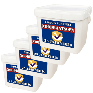 Tip: compleet NL noodrantsoen 1 maand 25jr houdbaar | 2.000 Kcal per dag | NEDERPREP