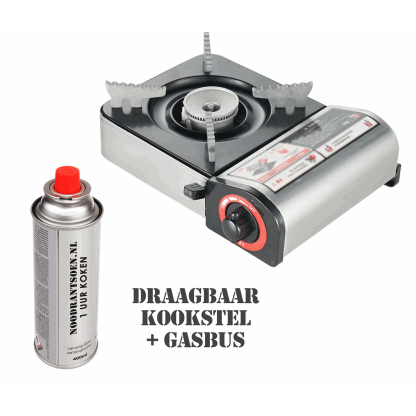 Luxe noodpakket met kookstel, waterfilter, wereldradio, noodrantsoen, EHBO, zaklamp, Survival-kit, nood-gereedschap en veel meer - Afbeelding 4