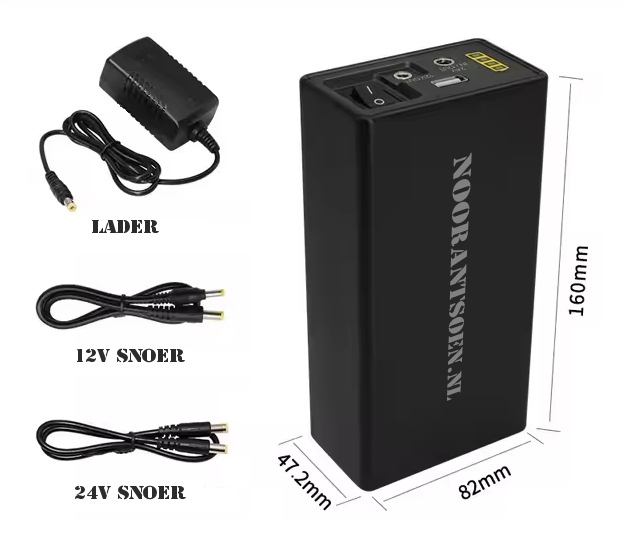 powerbank 50.000 mAh (huismerk) met 12 en 24v uitgang - Afbeelding 2