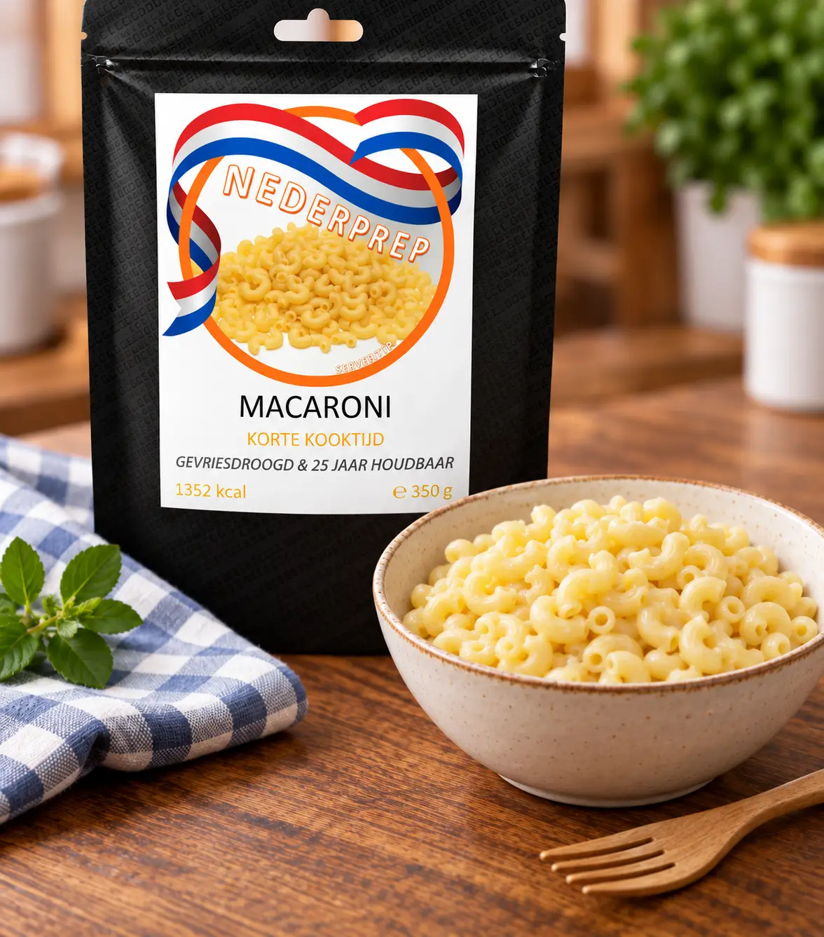 Macaroni — 10 porties – serveersuggestie