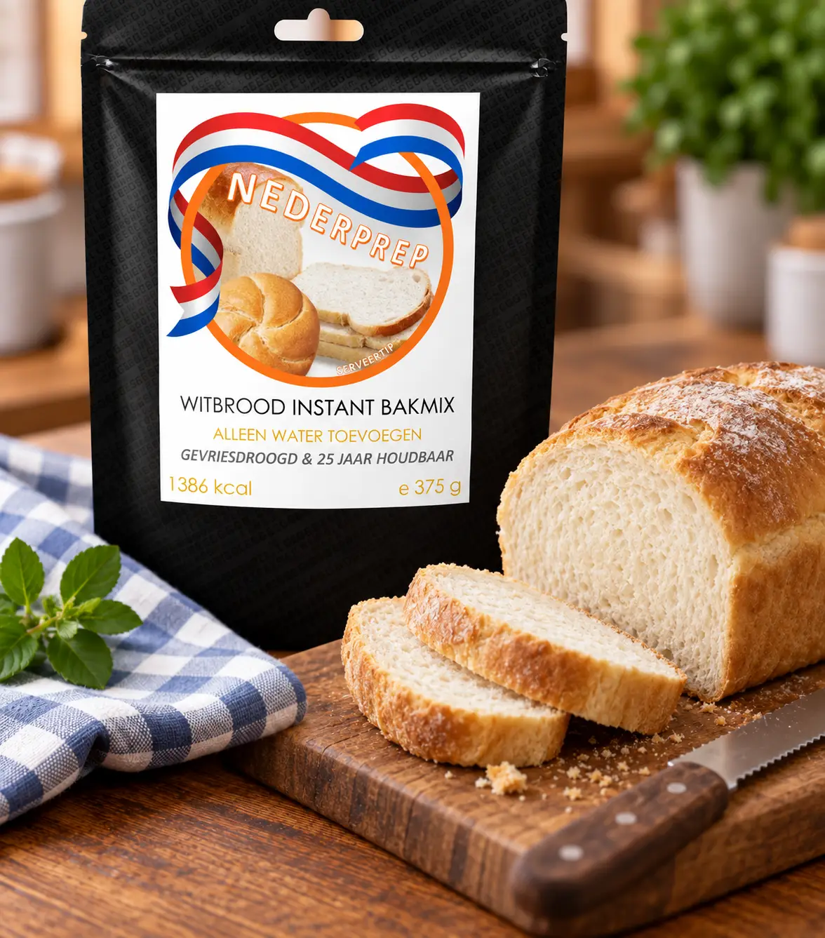 Broodbakmix voor witbrood – serveersuggestie