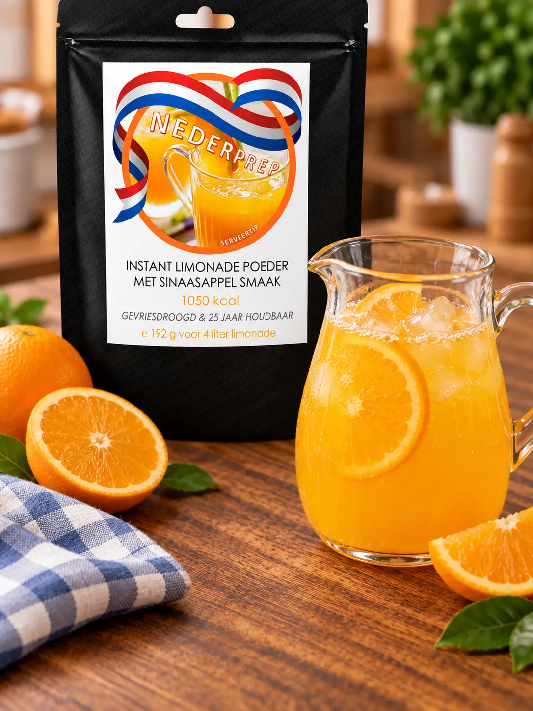 Limonade met sinaasappelsmaak – serveersuggestie