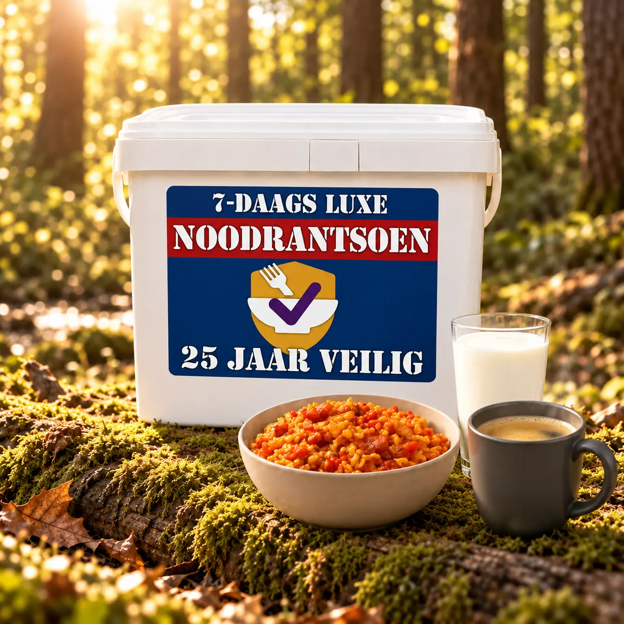 Tip: luxe 7 daags NL noodrantsoen 25jr houdbaar | 2.000 Kcal per dag