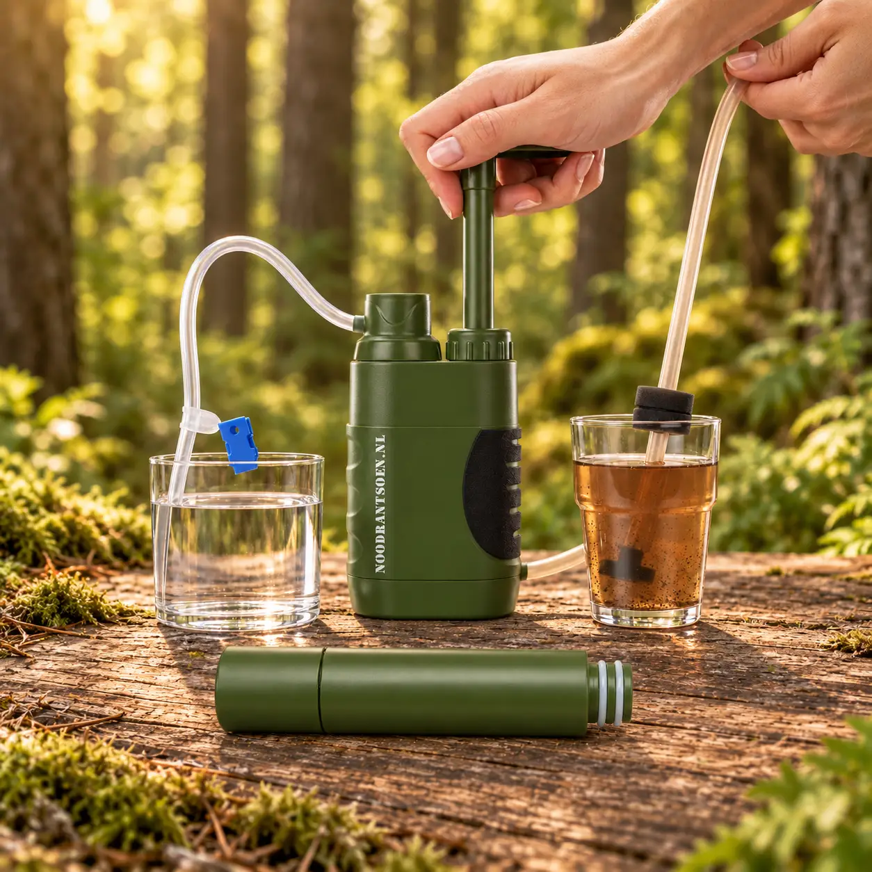 Legerwaterfilter + reservecartridge