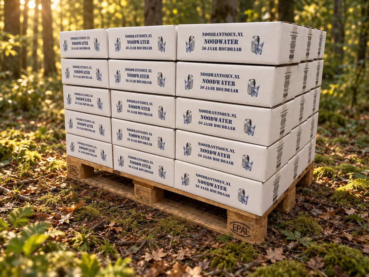 45 dozen drinkwater van 8 liter per doos