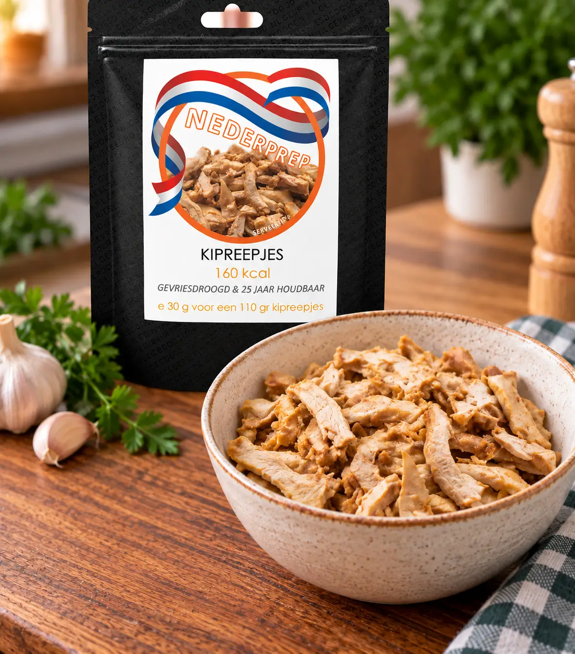 Kipreepjes voor erbij – serveersuggestie
